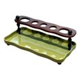 thumbnail image 1 of Soporte para cepillos de dientes de baño, organizador de pasta de dientes, estante de almacenamiento decorativo para Bandeja verde, 1 of 9