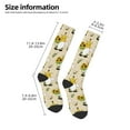 thumbnail image 5 of Fotbe Gnomes Bees And Sunflowers print Women's Men's Novelty Crew Socks Cotton Socks Knee High Socks for Walking,Running,Nurses,Pregnancy, 5 of 9