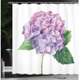 thumbnail image 3 of Ambesonne Hydrangea Shower Curtain, Watercolor Vintage Floral, 69"Wx75"L, Fern Green Pale Fuchsia, 3 of 4