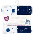 thumbnail image 3 of Parent's Choice White and Blue Cotton Fitted Crib Sheets, 2 Count, 3 of 3