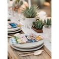 thumbnail image 5 of Blue Plaid Easter Cloth Napkins Set of 4 Reusable Dinner Napkins, Truck Spring Floral Bunny Animals Cocktail Napkin Washable Table Napkins for Wedding/Holiday Party/Baby Shower 20"x20", 5 of 7