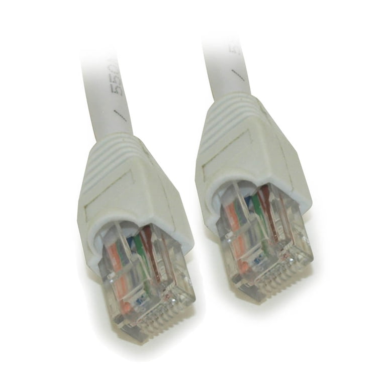 Cat6 Ethernet Cable 30 Ft White - Flat Internet Cable, 10Gbps Speed, Snagless RJ45, Bare Copper-1025728