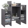 thumbnail image 4 of vidaXL Side Cabinet High Gloss Grey 60x26x60 cm Engineered Wood, 4 of 8