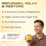 GoBiotix Magnesium Complex Powder with Magnesium Glycinate & Citrate, Honey Citrus Flavor, 60 Servings