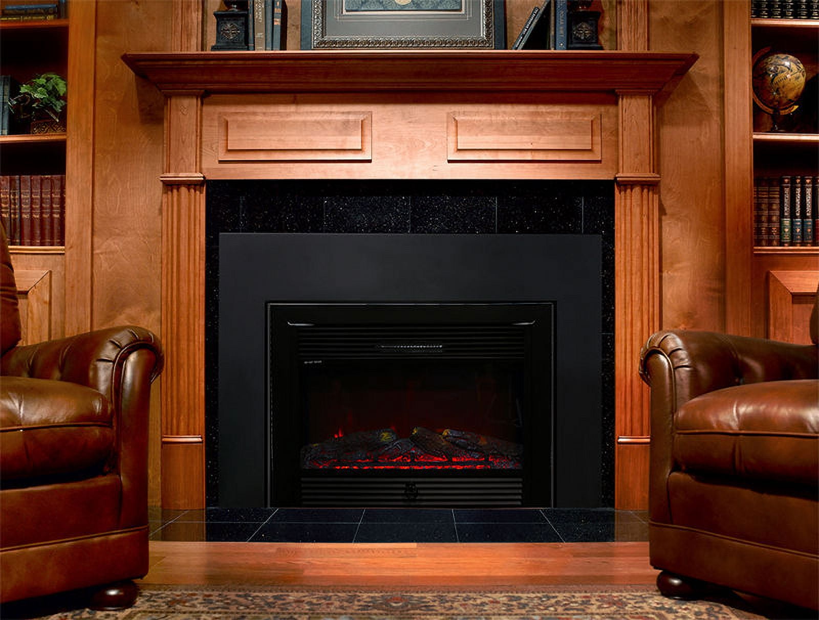 XtremepowerUS 28 Inch Electric Fireplace Insert Heater, Wall Recess Fireplace w/ Remote, 750W/1500W