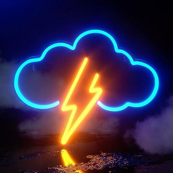 Dream Acrylic LED Neon Sign for Wall Decor Battery or USB Powered Lightning and Cloud Shape
