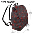 thumbnail image 2 of Ratiio Red Ladybugs On Dark Background Pattern Womens Backpack Purse Leather Backpack Purse for Women Travel Fashion Backpack Designer Ladies Shoulder Bags, 2 of 4