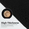 thumbnail image 5 of Easy-Going Luxury Chenille Shag Bath Rugs, Non Slip Bath Mat for Bathroom Floor, 18"x25", Black, 5 of 8