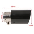 thumbnail image 4 of Silenciador de cola de acero inoxidable DYNWAVEMX Fibra de carbono Tubos de punta para Auto SUV 63 mm Salida de 89 mm Mate, 4 of 8