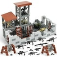 thumbnail image 2 of WW2 Army Military Base Model Building Kits Boys Toys Military Mini Army Supplies Guns Building Blocks Sets, 2 of 7