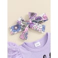 thumbnail image 4 of SANSIWU Baby Girl Summer Clothes Letter Print Romper and Floral Elastic Shorts Headband Set 3 Piece Outfits, 4 of 7