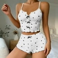 thumbnail image 2 of Bibifish Womens Pajama Sets Valentine'S Day Sleeveless Strap Sleepwear Sets Cute Heart Print Cami With Shorts 2 Piece Trendy Nightwear Sets, 2 of 4