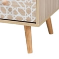 thumbnail image 6 of Baxton Studio Beau Mid-Century Modern Transitional Two-Tone White and Oak Brown Finished Wood 3-Drawer Storage Cabinet, 6 of 7