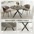 thumbnail image 4 of 47" Round Dining Table for 4 Kitchen Table with Steel Legs Grey and Black, 4 of 10