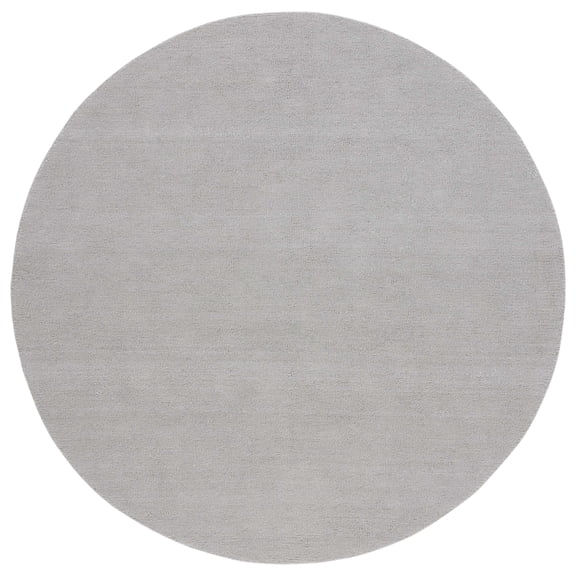 SAFAVIEH Outdoor Micro-Loop Garrett Solid Indoor/Outdoor Area Rug, Grey, 6' x 6' Round