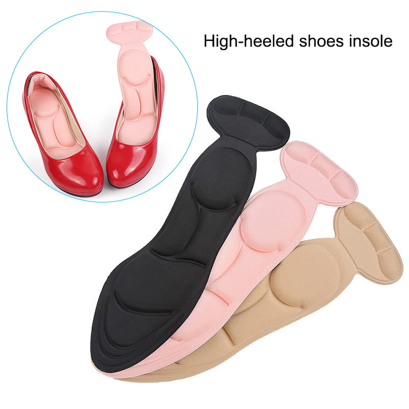 Pair Shoe Insole Pad Inserts Heel Post Back Breathable Anti-slip for High Heel 