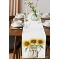 thumbnail image 2 of Hokiten Table Runners 90 Inches Long Dress Scarves, Sunflower Farmhouse Coffee/Dining/Kitchen Table Runner for Living Room, Summer Flower Plant Vintage Bow Watercolor 13x90 Inch, 2 of 7