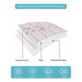 thumbnail image 5 of Quilts Full Size Bedding Set, Pink Floral Lightweight Quilted Comforter, Spring Watercolor Flowers Leaf Bows Beige Soft Reversible Bedspread Coverlet with Pillow Covers for All Season, 78" x 90", 5 of 7