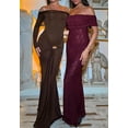 thumbnail image 2 of Vestido largo negro con hombros descubiertos de Dress Unybwonn para mujer, 2 of 7