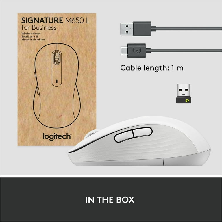 Logitech Signature M650 L for Business (Off-White) - Brown Box  