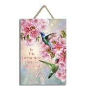 Sign-Hummingbird Joy w/Rope Hanger (8" x 10")