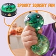 thumbnail image 6 of Halloween Frankenstein Dumpling Squishy Green Glitter Stress Relief Sensory Fidget Ball in Steamer Container, Spooky Party Favors Treat Bag Stuffers, 1 Pack, 6 of 6