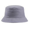 thumbnail image 2 of Unisex Cotton Packable Bucket Hat Sun Hat Plain Colors for Men Women Summer Travel Fishing Hiking, 2 of 7