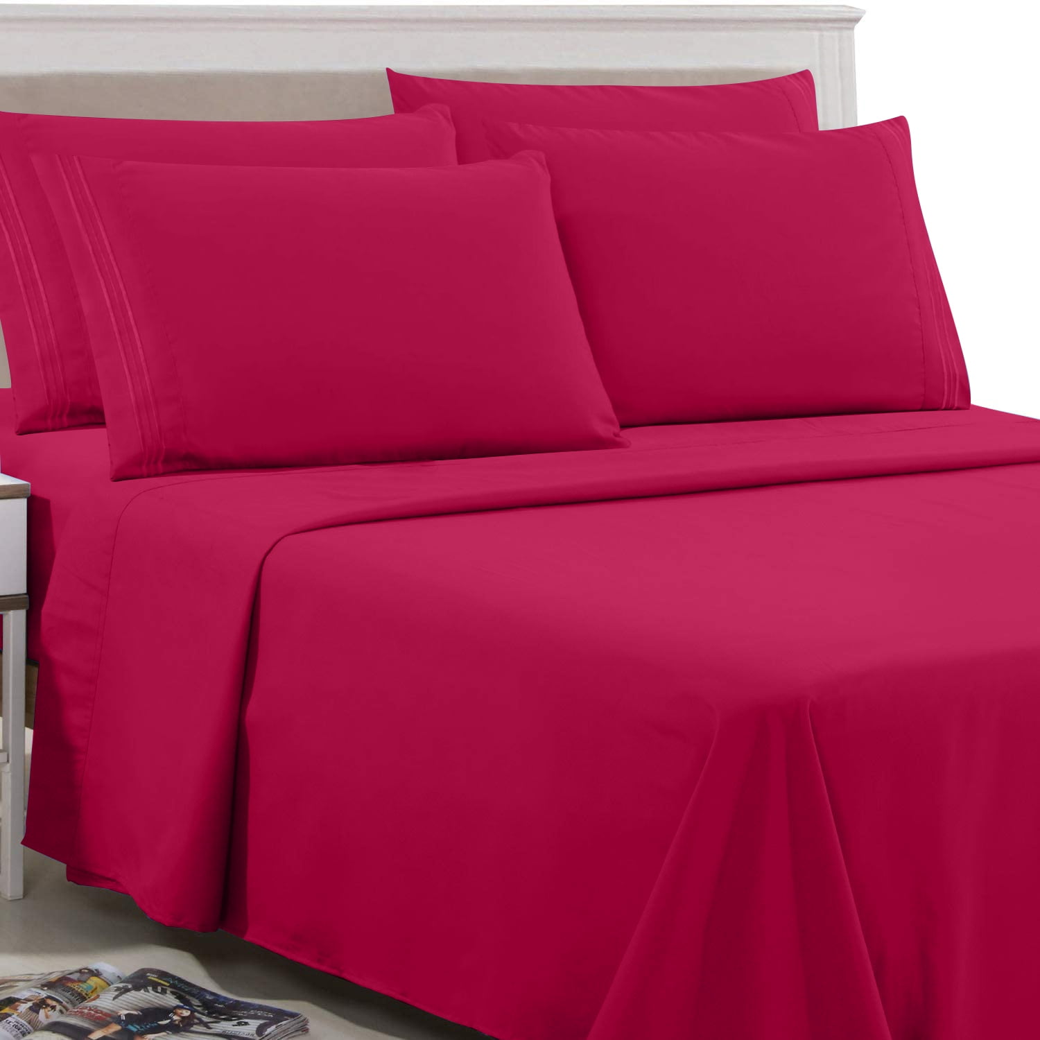 Details about  / Lux Decor Collection Bedsheet Set Brushed Microfiber 1800 Thread Count Bedding