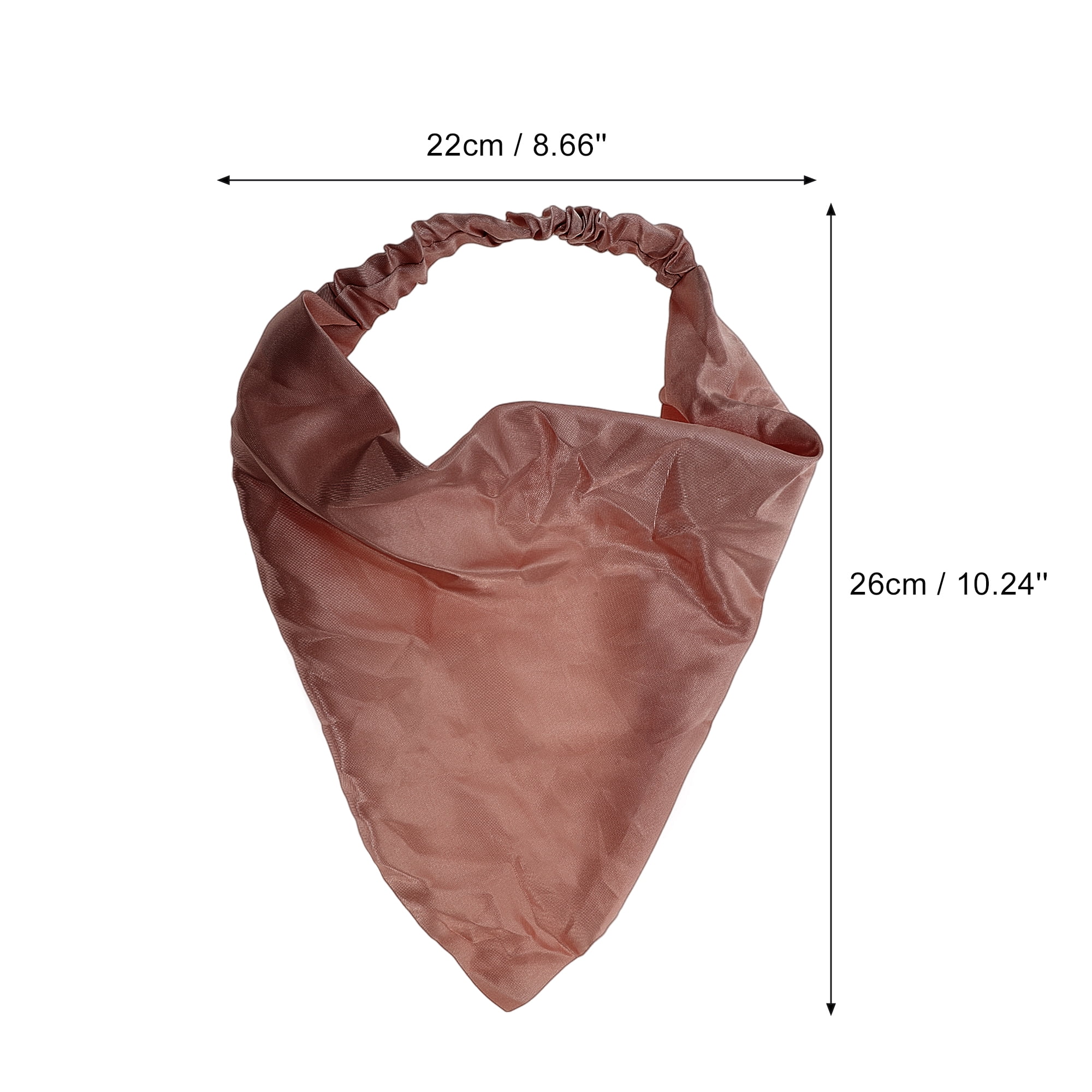 Unique Bargains 1pc Fashion Satin Headwrap for Everyday Use Reddish Brown