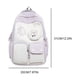 thumbnail image 2 of Mochila linda para mujer, bolso de color en contraste de gran capacidad para adolescentes y niñas, color morado, 2 of 2