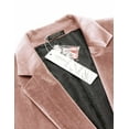 thumbnail image 4 of COOFANDY Men's Velvet Tuxedo Jacket - One Button Notched Lapel Velour Suit Jacket for Prom Wedding, 4 of 7