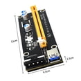 thumbnail image 2 of Adaptador PCI-E 1x a 16x 15 pines Power PCIe Riser VER006 Extender - 4, 2 of 7