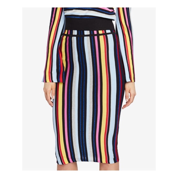 RACHEL ROY $89 Womens New 1191 Black Striped Pencil Skirt XS B B