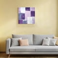 thumbnail image 4 of Canvas Print Wall Art Oil Paintings Abstract Graffiti Purple Gray Art Picture Prints Artwork for Living Room Kitchen Bathroom Bedroom,Stretched and Framed Ready to Hang,Color Block Gradient Texture, 4 of 9