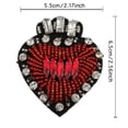 thumbnail image 3 of Hierro en Coser en Pers Rhinestones Amor Corazón Aplique Hecho a Mano Sunnimix Apliques de parche de cuentas de diamantes de imitación, 3 of 7