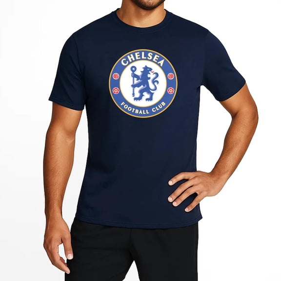 Icon Sports Chelsea FC Soccer Tee – Officially Licensed Unisex Short Sleeve Cotton T-Shirt 1-Navy S