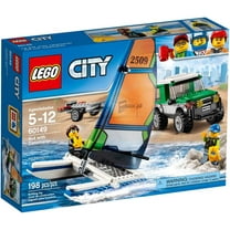 Pre-Owned LEGO City 4x4 with Catamaran 198 Piece Building Kit 60149