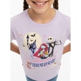 thumbnail image 4 of The Nightmare Before Christmas Girls' Graphic Tee with Short Sleeves, Sizes 4-16, 4 of 9