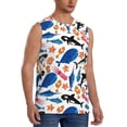 thumbnail image 2 of Haiem Men's Cute Sea Animals Print Tank Tops Summer Sleeveless Cut Off Workout T-Shirts Fitness Vest Athletic Undershirts-XX-Large, 2 of 8