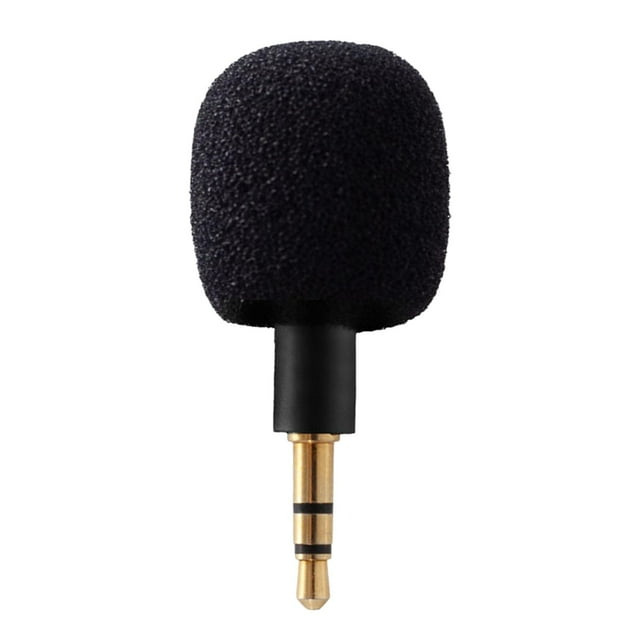 Micrófono profesion de 3,5 mm Micrófono de condensador de grabación Reducción de ruido para grabadora de teléfono inteligente Videoconferencia Negro de tres niveles Hugo minimicrófono