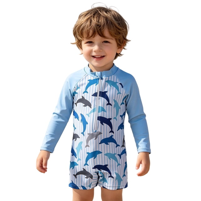 Swimming Suit for Boys Boy Rash Guard Cartoon Boy Swimwear Boy Bathing Suit 6-12 Months