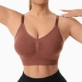 thumbnail image 3 of Wensltd Women Back Closure Sports Bras for Running Yoga Fitness Back Design Solid Color Breathable Full Support Daily Comfort Bras, 3 of 8