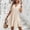 Beige, variant on Womens Summer Casual Dress Flowy Babydoll V-Neck Short Sleeve Tiered Ruffle Hem Plus Size Available Beige,Size 3XL