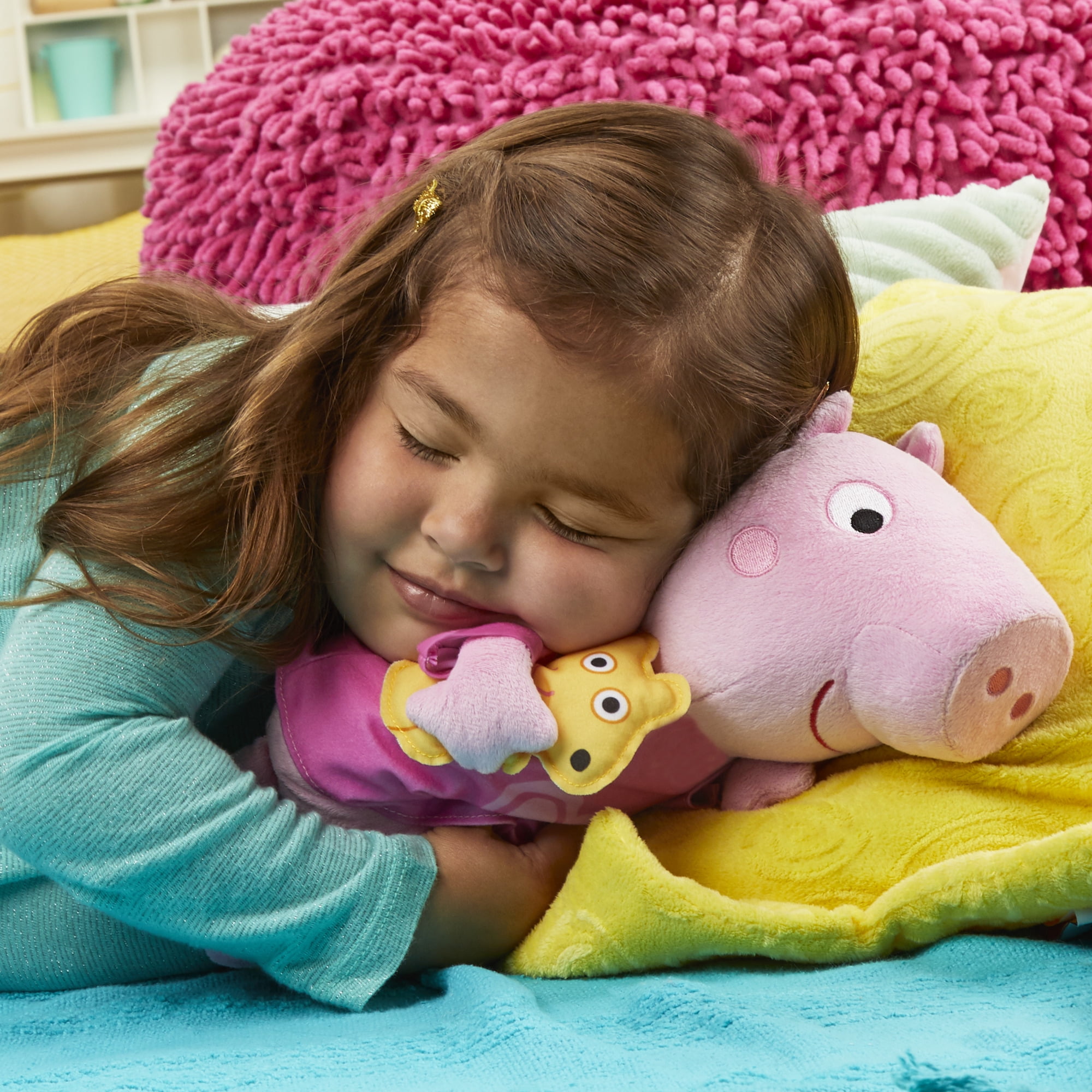  Peppa Pig Sleep N' Oink Plush Stuffed Animal Toy, Large 12 -  Press Peppa's Belly to Hear Phrases, Snores & Lullaby - Toy Gift for Kids -  Ages 18+ Months : Toys & Games