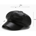 thumbnail image 2 of CoCopeaunts Newsboy Hats for Women Octagonal Cap Autumn Winter Leather Panama Stylish Artist Painter Newsboy Cap Womens Beret Hat, 2 of 7