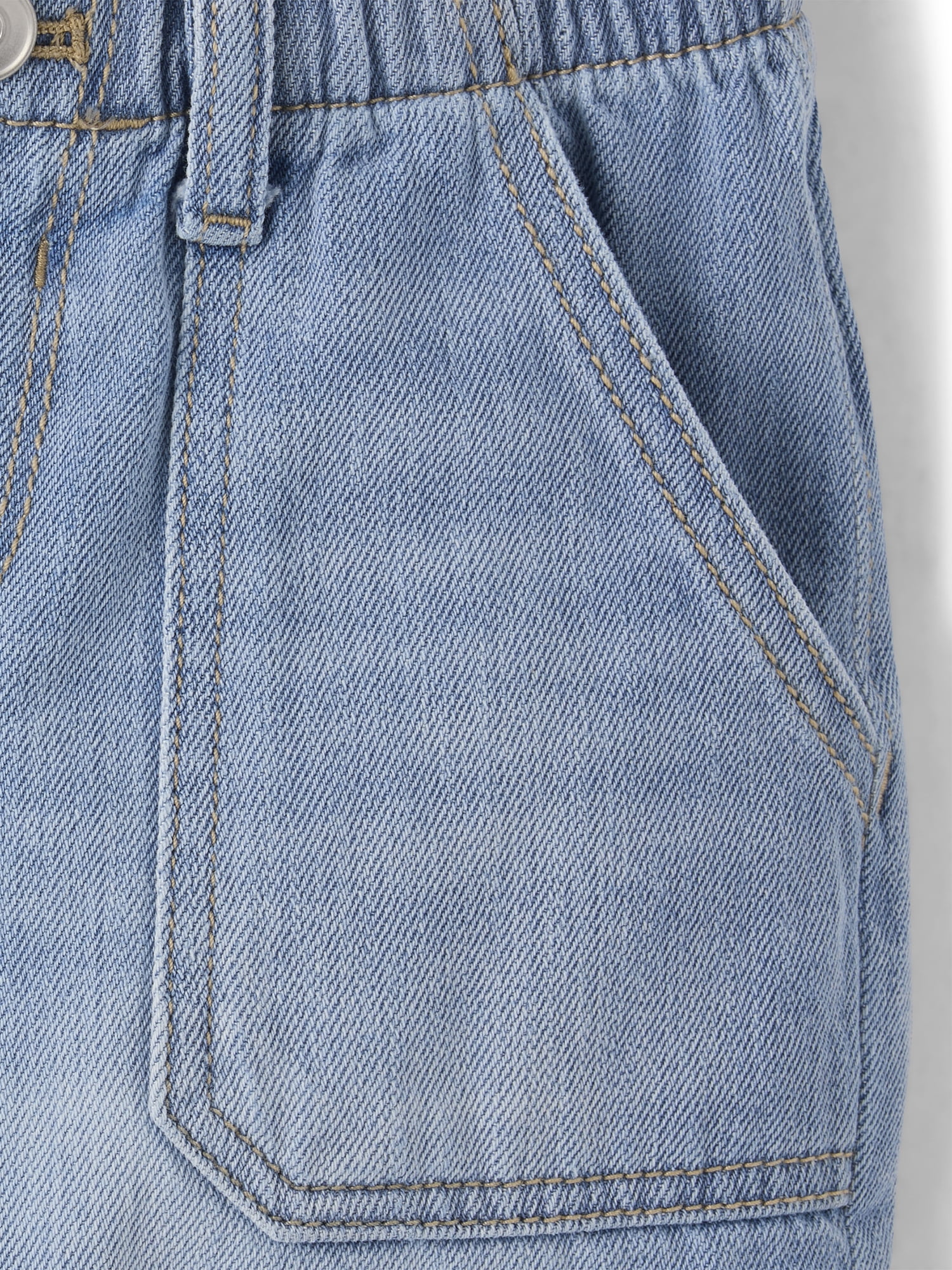 The Children's Place Girls Paperbag Waist Shortie Jean Shorts, Sizes 4-16