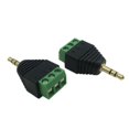 thumbnail image 1 of Cerrxian 0.138 In 3 Polos Estéreo Audio Vídeo Macho A 3 Tornillos Terminal Hembra Doble Pista Reemplazo De Auriculares Adaptador Convertidor Balum Sin Soldadura (Paquete De 2), 1 of 5