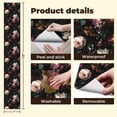 thumbnail image 5 of Peel and Stick Wallpaper Vintage Floral Soft Roses Dark Leaves Wall Mural 17.7in x 9.8ft Self Adhesive Removable Wall Paper Renter Friendly Wallpaper for Nursery Kitchen Bedroom Cabinets, 5 of 8