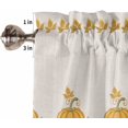 thumbnail image 5 of Orange Pumpkins Fall Kitchen Curtains 84 Inches Long, Thanksgiving Maple Leaf Burlap Rod Pocket Window Curtains Panels for Bedroom/Bathroom/Nursery, Light Filtering Treatment Curtains Drapes 52"x84", 5 of 5