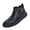 Black, variant on Men's Casual Leather Ankle Boots, Men's Mid-Top Slip On Chukka Boots,Vintage Leather Hand-Stitching Elastic Non-Slip Driving Walking Casual Dress Shoes, Coffee 7